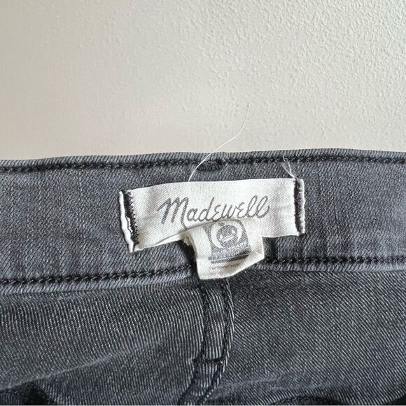 Madewell Gray 10" High Rise Fray Raw Hem Stretch Skinny Jeans 26 - Picture 8 of 8